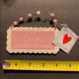 Department 56 Ceramic  Ornament Name Tags New Ella